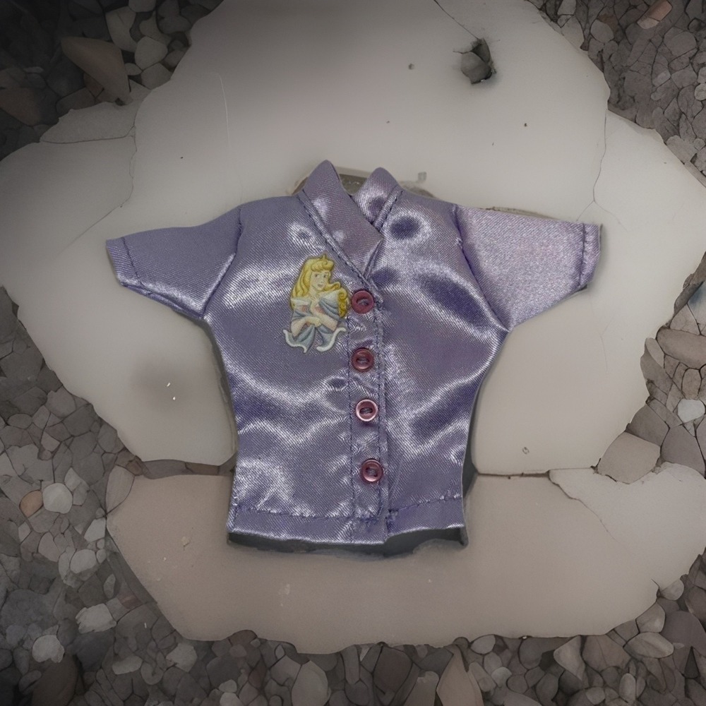 Vintage Disney Barbie Shirt Aurora Sleeping Beauty Purple Pink Night Pj